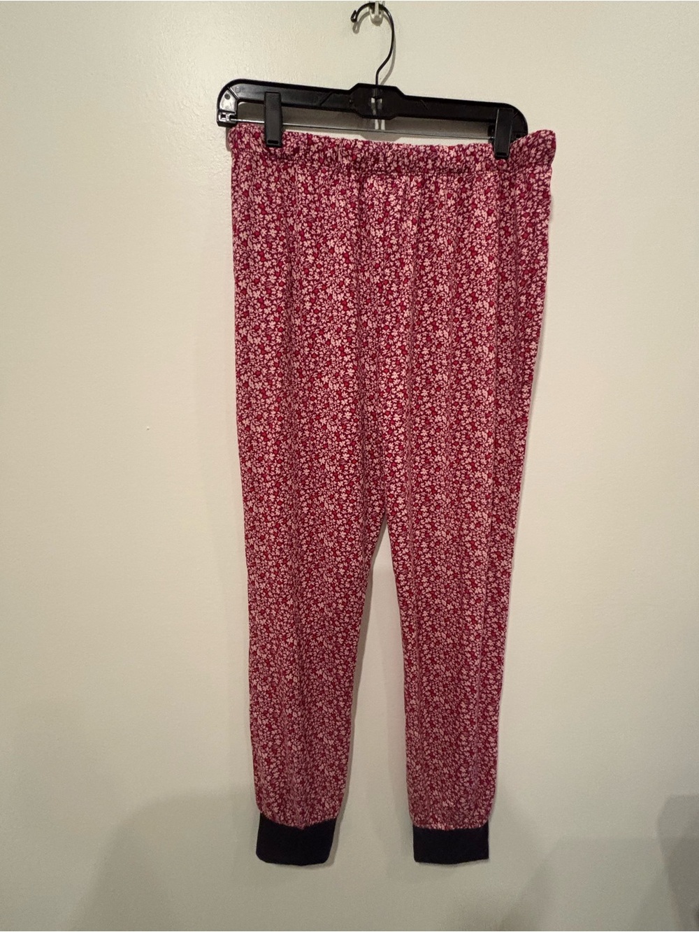 Tommy Hilfiger Red Floral Pajama Set with Navy Trim - Picture 9 of 9